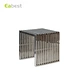 stainless steel metal dining chair