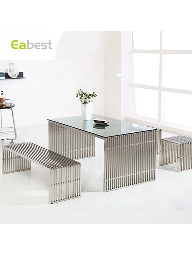 stainless steel metal dining chair