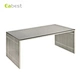 Living Room Furniture Luxury  Glass Top Stainless Steel  Frame Coffee Table modern mirror console tables