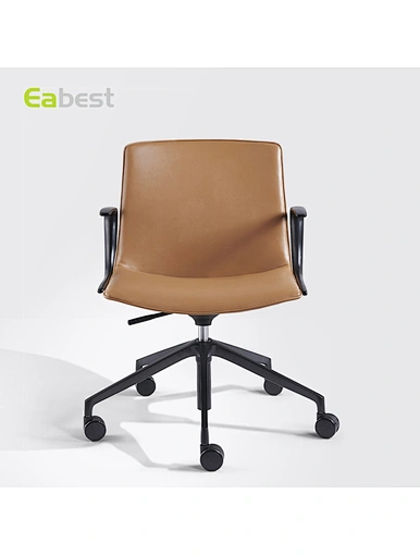brown leather office chair
