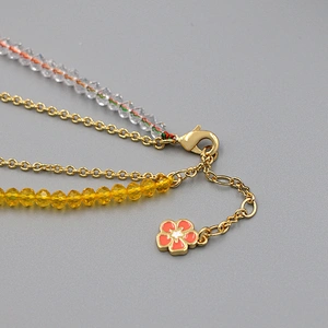 Popular Multi-Color Bead Pearl Heart Necklace
