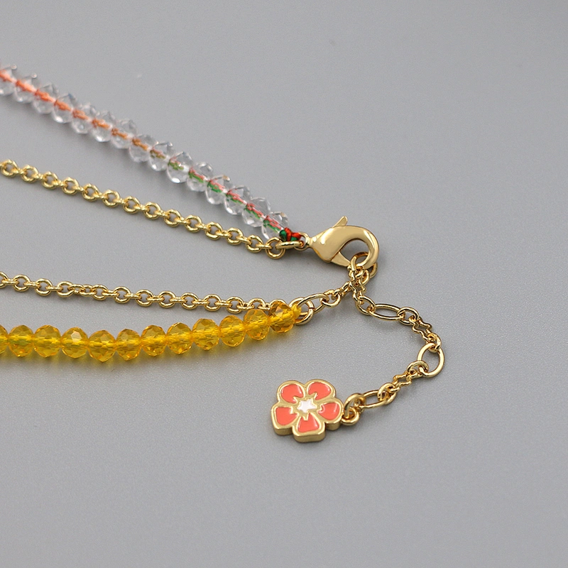 Popular Multi-Color Bead Pearl Heart Necklace