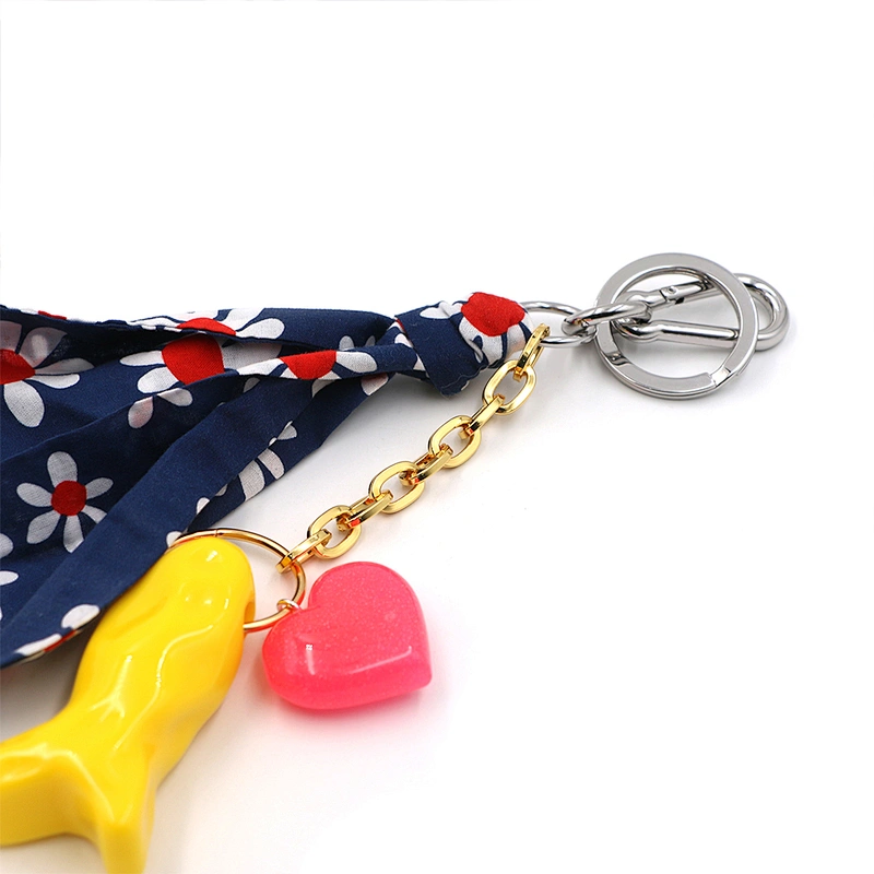 Fashion Design Key Ring with Fish and Heart by Handmade