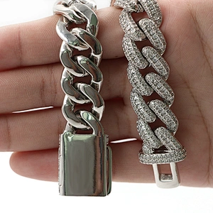 Hip-Hop Style Shiny CZ Brass Bracelet