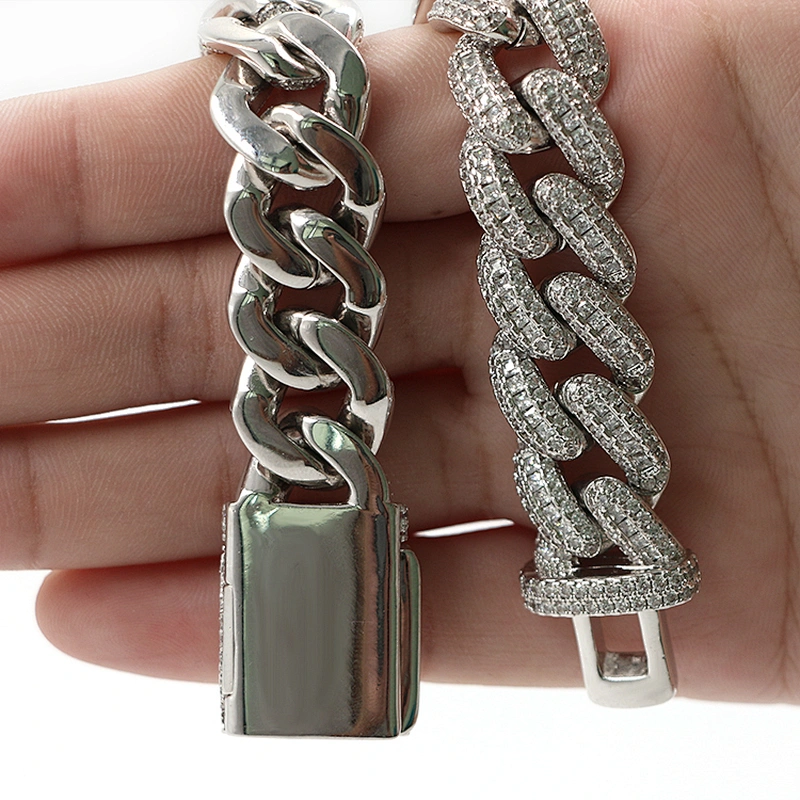 Hip-Hop Style Shiny CZ Brass Bracelet
