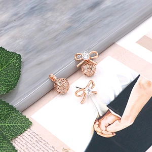 Fashion Studs Rose Gold Hollow Disamond Bridal Jewelry Korean Earrings Customazation
