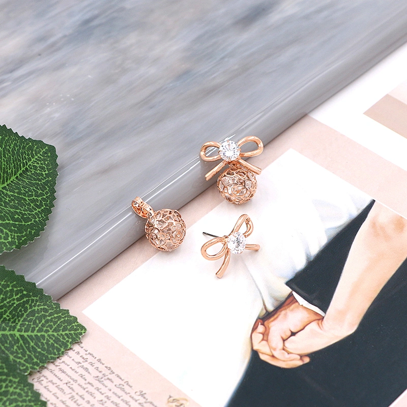 Fashion Studs Rose Gold Hollow Disamond Bridal Jewelry Korean Earrings Customazation