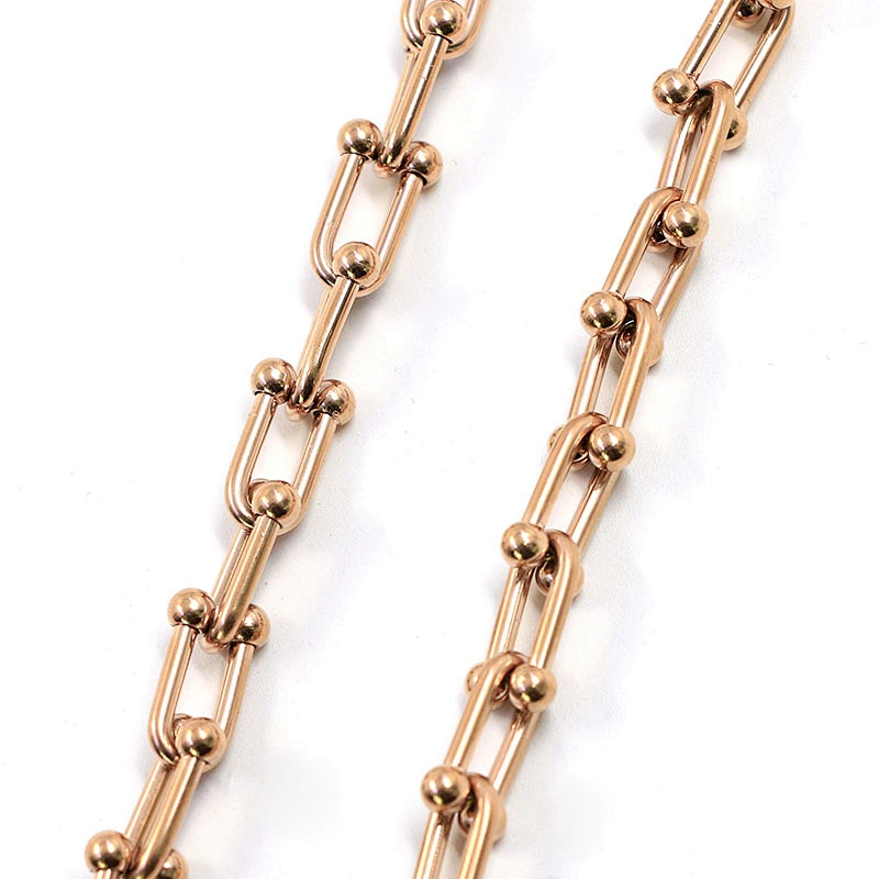 Hot-Selling Real Gold Plated Oval Clip Brass Chain