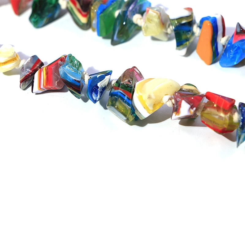 Trendy Bohemian Custom Jewelry Multi-Color Geometry Resin Bead Chain