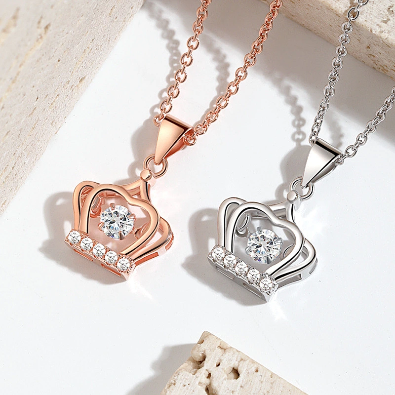 Fashion jewelry crown zircon customized plating pendant