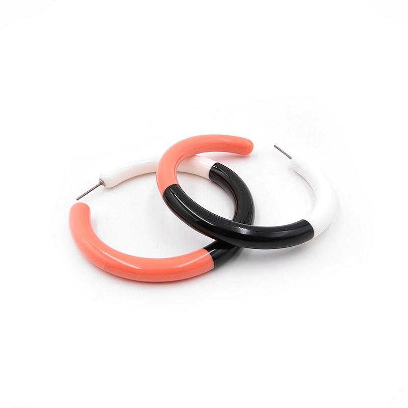 Acetate Fashion Earrings Custom Acrylic Jewelry Good Quality Hoop Trendy Resin Earring