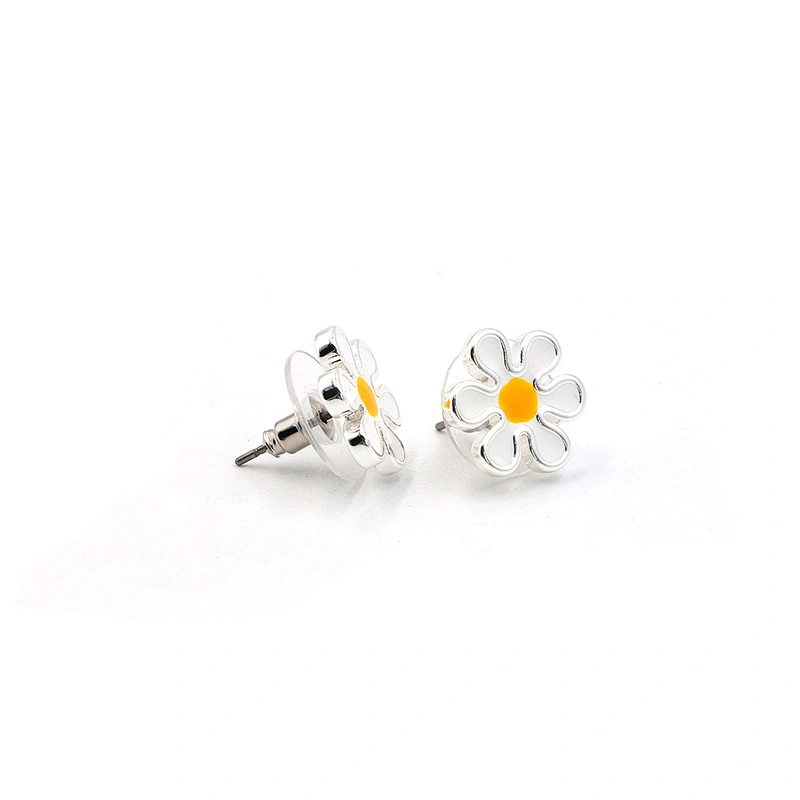 Enamel Flower Earrings Custom Jewelry Wholesale China Stud Original Design Studs