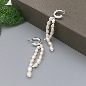 Freshwater Pearl Earrings Statement Dangle Earring Elegant Jewelry Bridal Jewel Custom