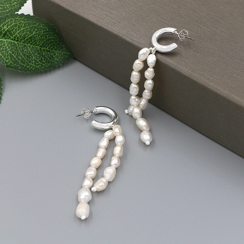 Freshwater Pearl Earrings Statement Dangle Earring Elegant Jewelry Bridal Jewel Custom