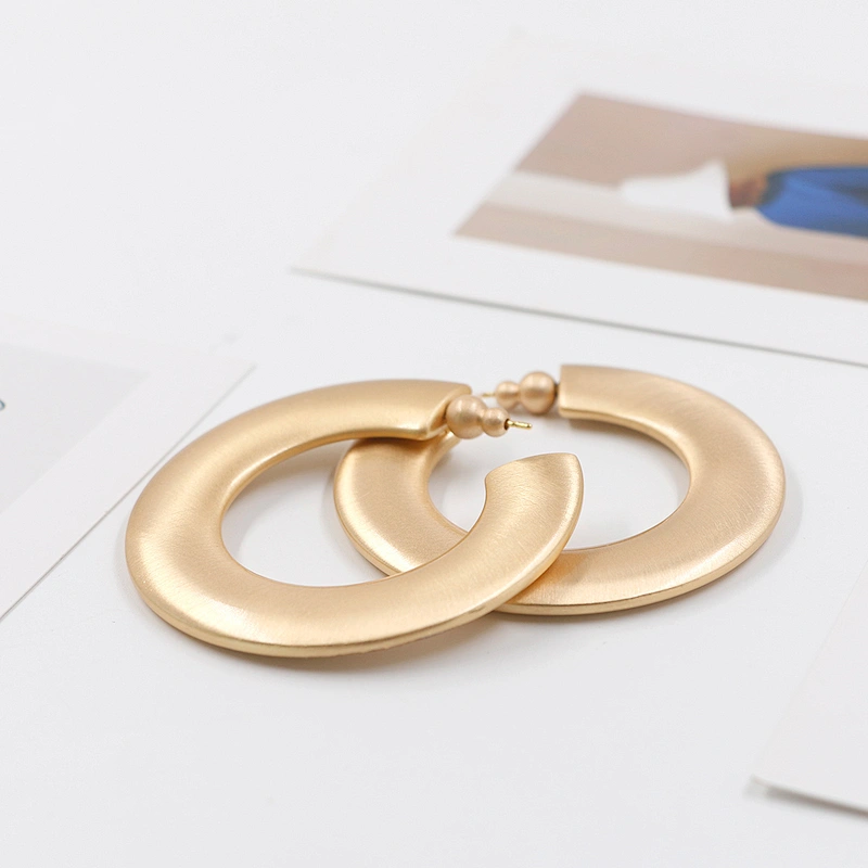 Hoop Gold Plated Earrings Fashion Metal C Shape Wholesale Jewelry Custom Earring
