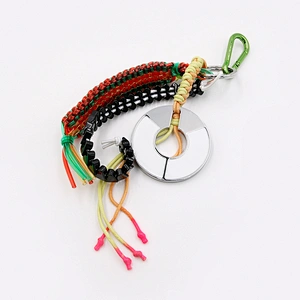 Custom Key Ring with Colorful cord by Handmade