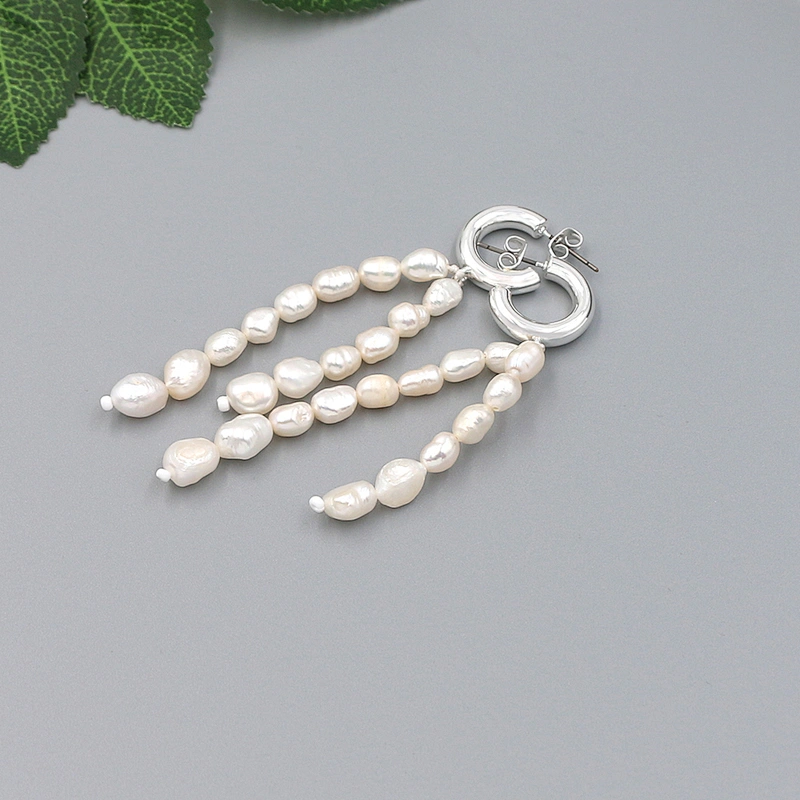 Freshwater Pearl Earrings Statement Dangle Earring Elegant Jewelry Bridal Jewel Custom