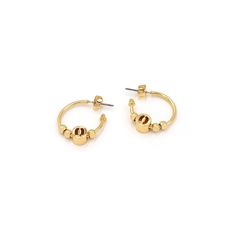 Wholesale Fashion Custom Hoop Earrings For Women Gold Plated Jewelry