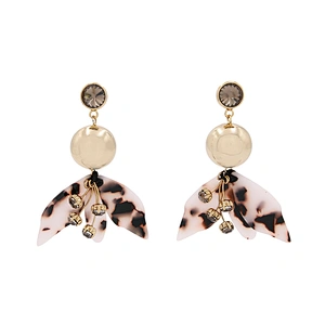 Acetate Bohemia Fashion Earrings Gold Plated Dangle Earring Woman Jewelry