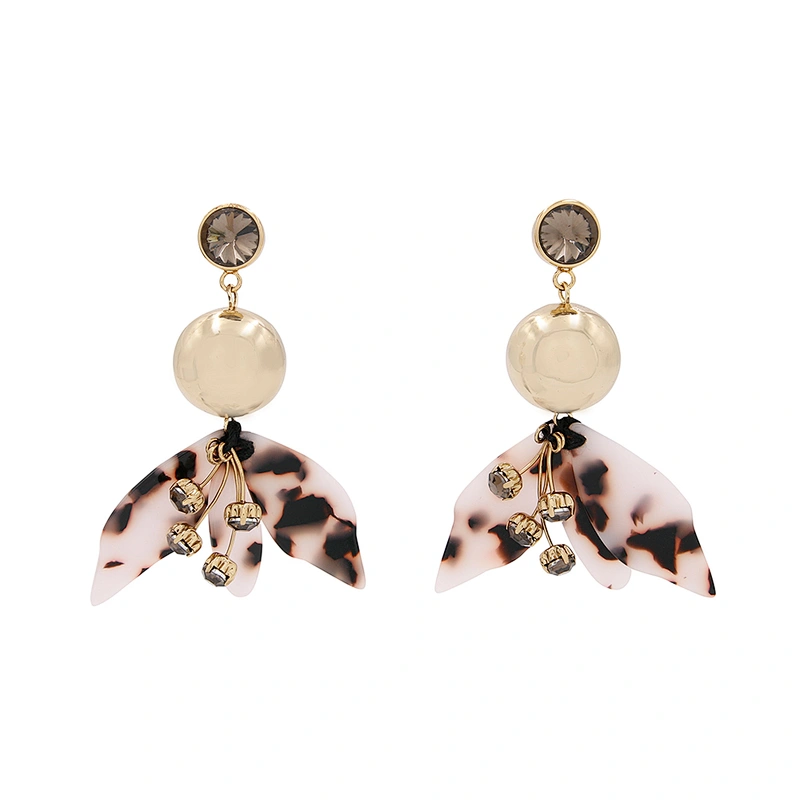 Acetate Bohemia Fashion Earrings Gold Plated Dangle Earring Woman Jewelry
