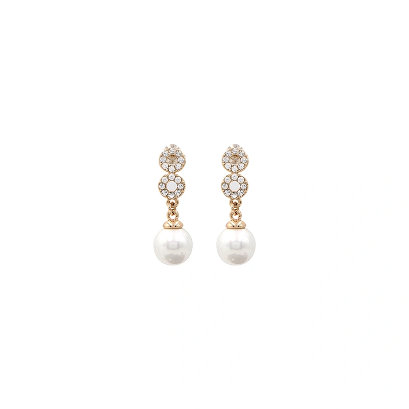 Elegant Pearl Earrings Fashion CZ Jewelry Bridal Korean Earring Custom Jewels