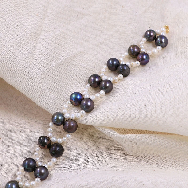 Wholesale Popular Elegant Purple Pearl Bead Choker Necklace Vintage Freshwater Pearl Chain