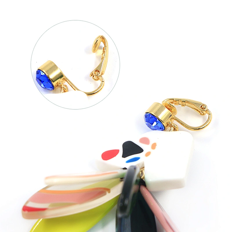 Colorful Bohemia Earrings Crystal Acetate Stud Resin Fashion Jewelry Customization