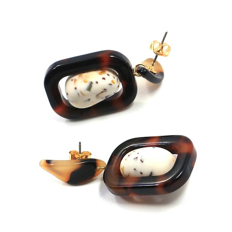 Original Design Fashion Earrings Acetate Resin Amber Jewelry Bohemia Jewels