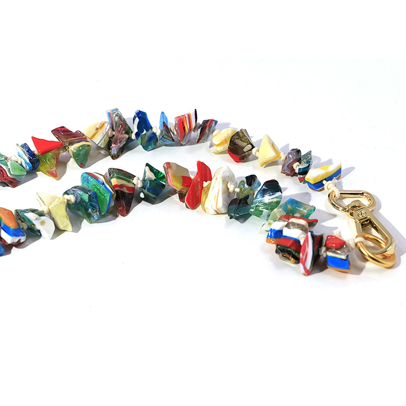 Trendy Bohemian Custom Jewelry Multi-Color Geometry Resin Bead Chain