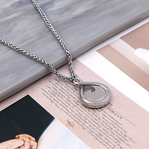 High-Quality Water Drop Stainless Steel Necklace