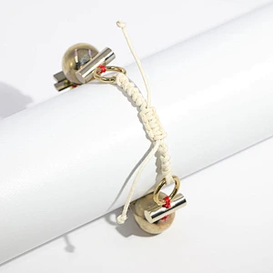 Adjustable Size Square Resin Stone Women Braided Rope Bracelets