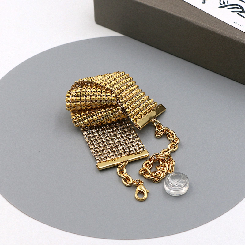 Fashion High-Quality CZ Wide Brass Chain
