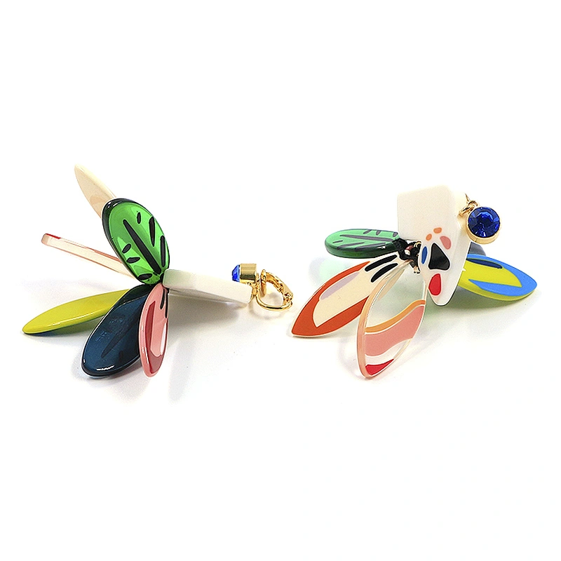 Colorful Bohemia Earrings Crystal Acetate Stud Resin Fashion Jewelry Customization