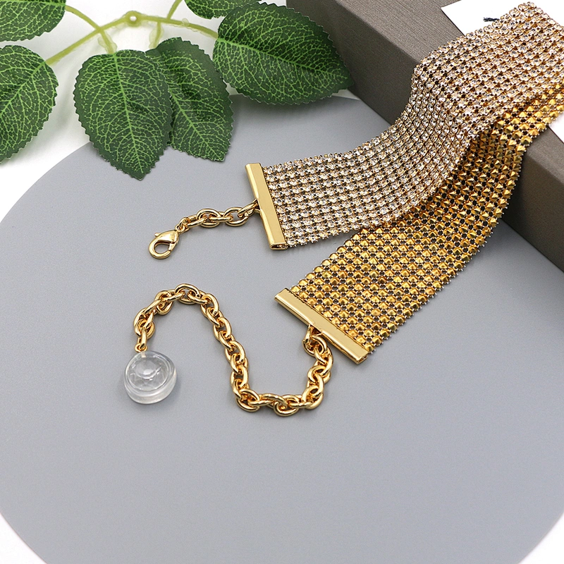 Fashion High-Quality CZ Wide Brass Chain