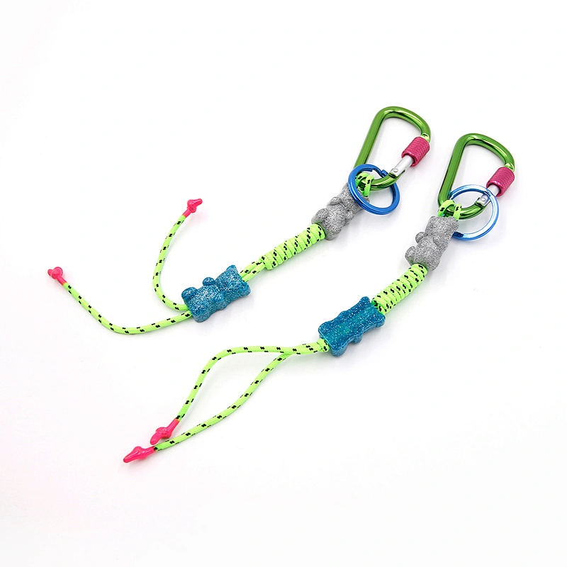 Custom Key Ring with Colorful cord by Handmade
