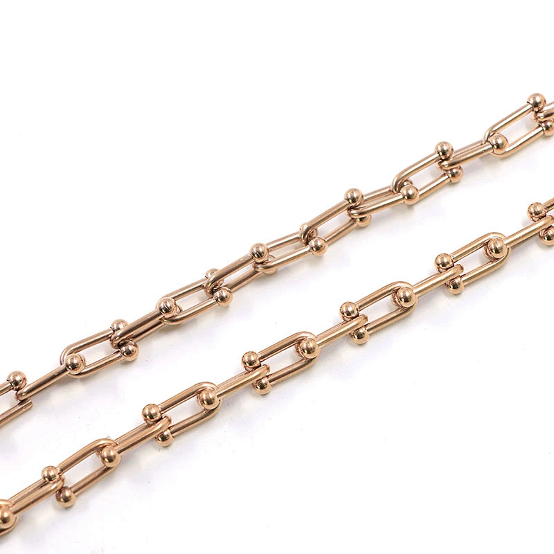 Hot-Selling Real Gold Plated Oval Clip Brass Chain
