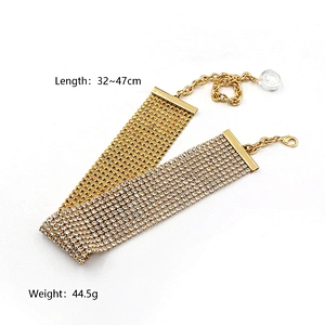 Fashion High-Quality CZ Wide Brass Chain