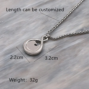 High-Quality Water Drop Stainless Steel Necklace