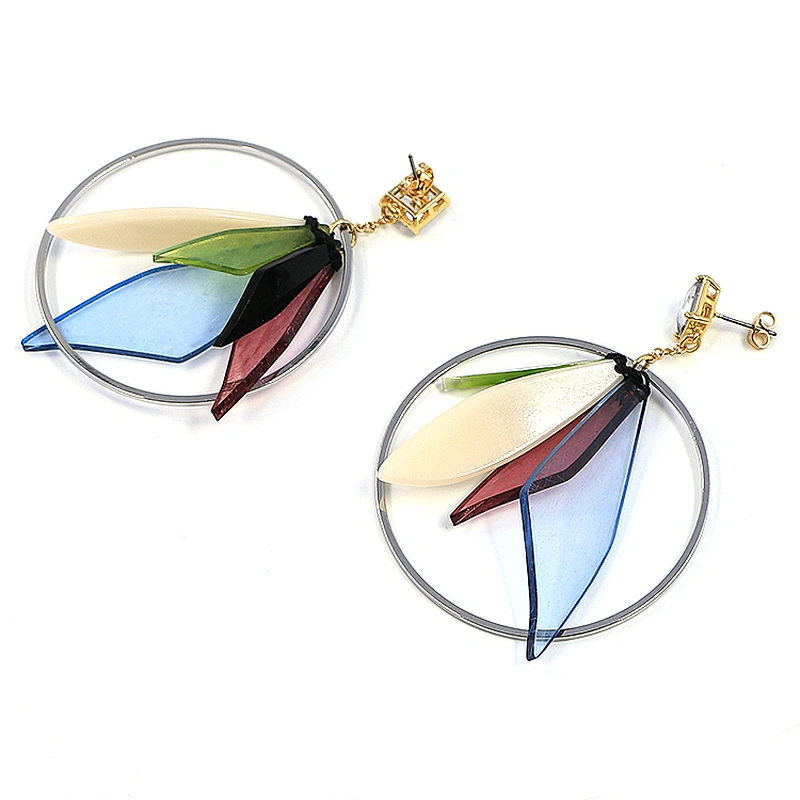 Fashion Trendy Bohemia Earrings Irregular Shape Colorful Jewelry Acrylic Acetate Jewels