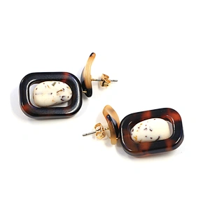 Original Design Fashion Earrings Acetate Resin Amber Jewelry Bohemia Jewels