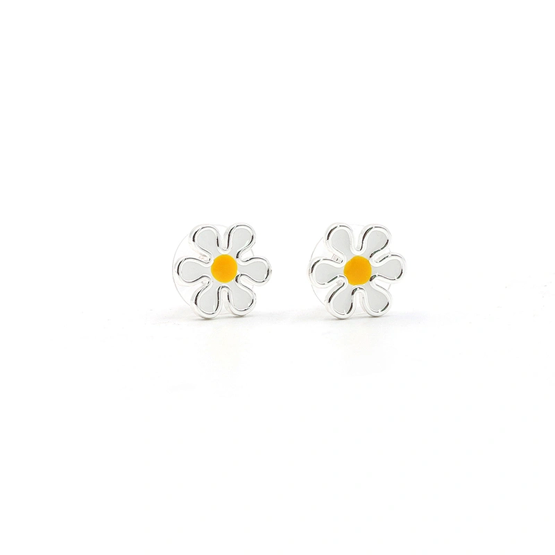 Enamel Flower Earrings Custom Jewelry Wholesale China Stud Original Design Studs