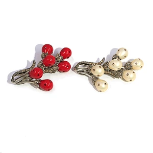 Custom High Quality Jewelry Brooches Women Rhinestone Pearl Flower Brooch Pins