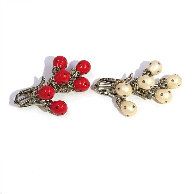 Custom High Quality Jewelry Brooches Women Rhinestone Pearl Flower Brooch Pins