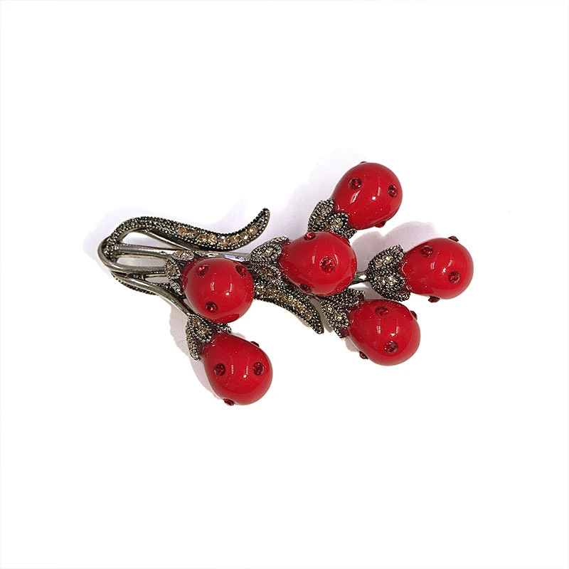 Custom High Quality Jewelry Brooches Women Rhinestone Pearl Flower Brooch Pins