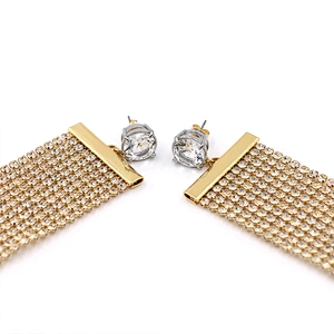 Iced Diamond Big Earrings Hip Hop Jewelry Custom Bling Shiny Jewelry Women