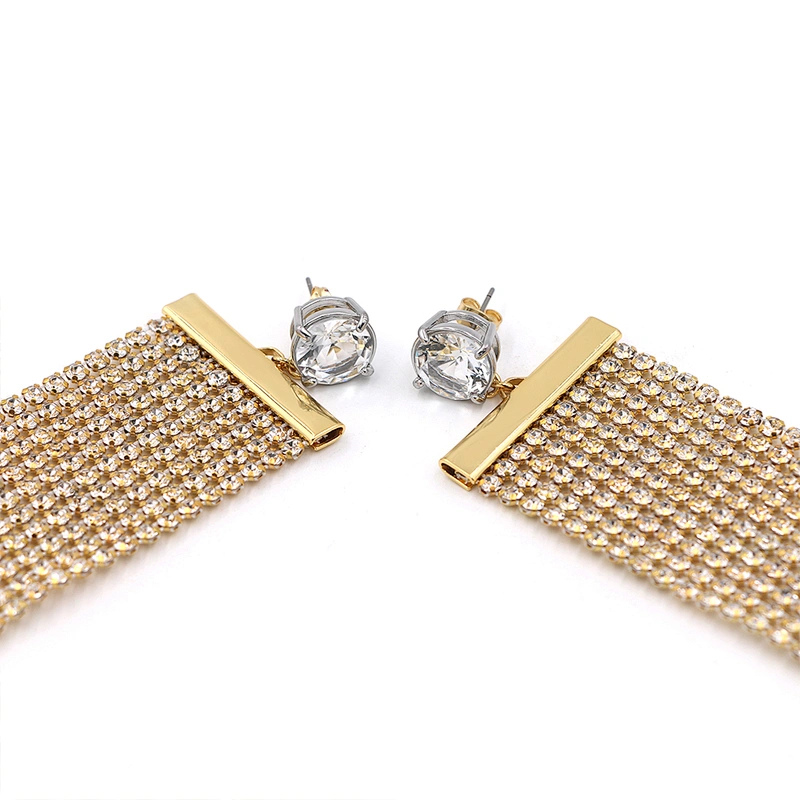 Iced Diamond Big Earrings Hip Hop Jewelry Custom Bling Shiny Jewelry Women