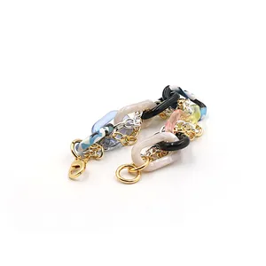 Fashion multi-color resin acrylic link chain bracelet