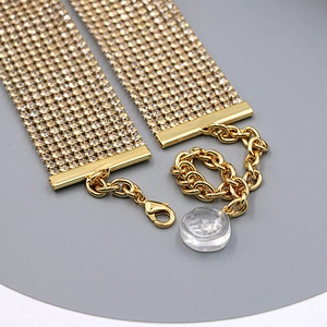 Fashion High-Quality CZ Wide Brass Chain