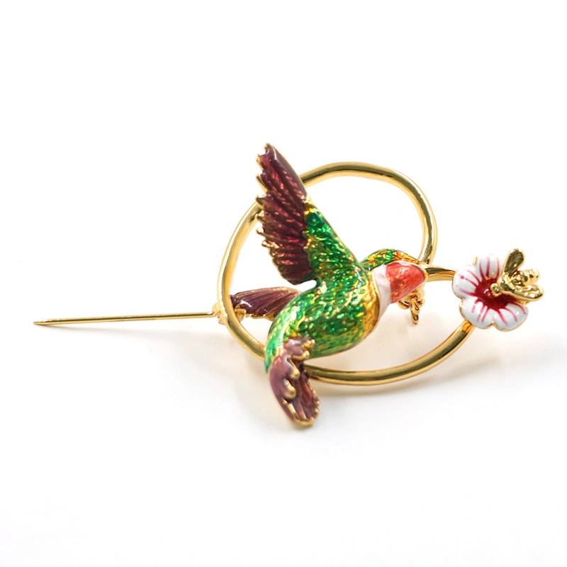 Custom Enamel Bird Brooch Fashion Jewelry