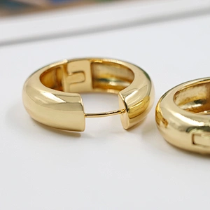 Fashion Jewelry Hoop Earrings Gold Plated Custom Trendy Stud Daily Earring